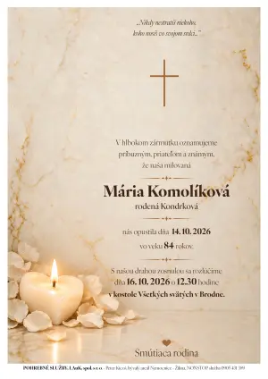 Opustili nás 2 - pohrebné služby LAuK
