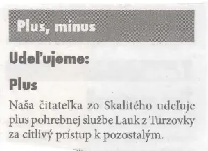 Poďakovanie 323 - pohrebné služby LAuK