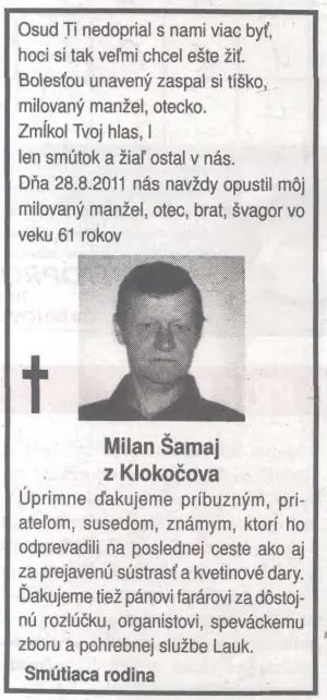 Poďakovanie 320 - pohrebné služby LAuK