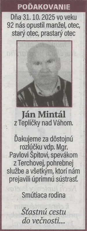 Poďakovanie 28 - pohrebné služby LAuK