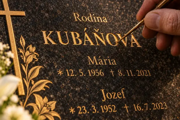 Zlatenie a gravírovanie - pohrebné služby LAuK