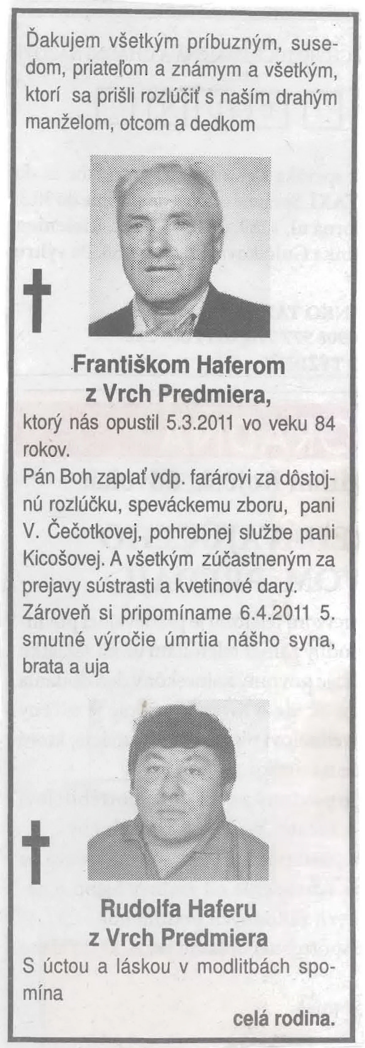 Poďakovanie 324 - pohrebné služby LAuK